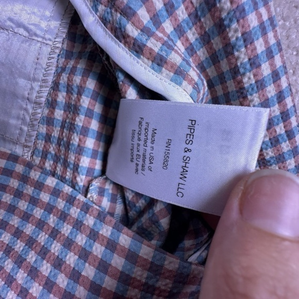 Veronica Beard Arte Kick Flare Brown And Blue Gingham Searsucker High Waste Pant - Picture 9 of 14